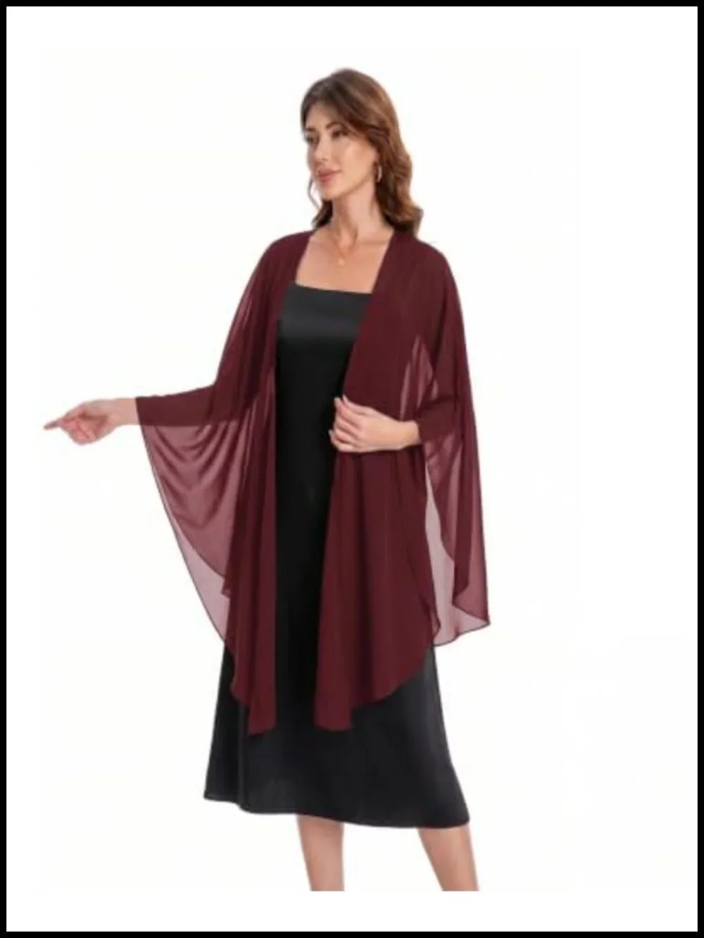 Chiffon Shawl Wrap for Evening Dress Wedding Party Bridal Cover Up
